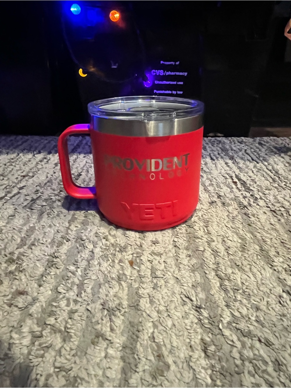 Yeti Red Insulated Handle Mug with Clear Lid